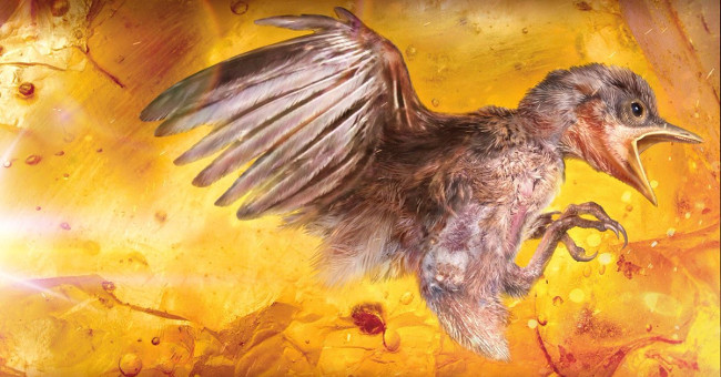 Amazingly discovered about the 100 million-year-old bird in amber