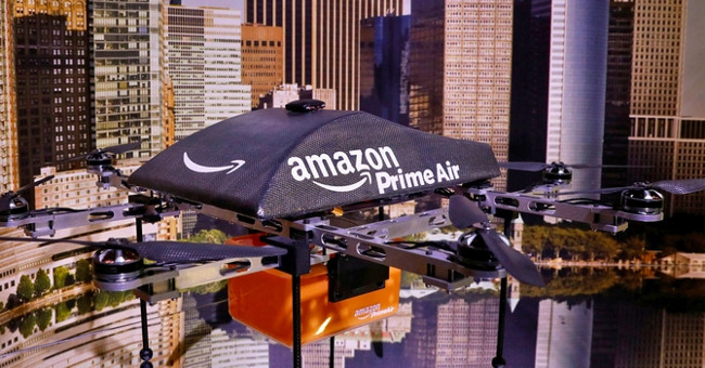 Amazon patented drone self destruct, avoiding danger for passers