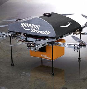 Amazon: shipped by unmanned aerial vehicle