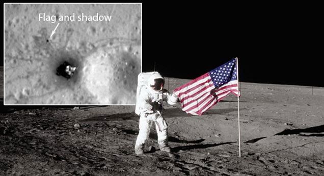 American flags still stand on the moon after 40 years