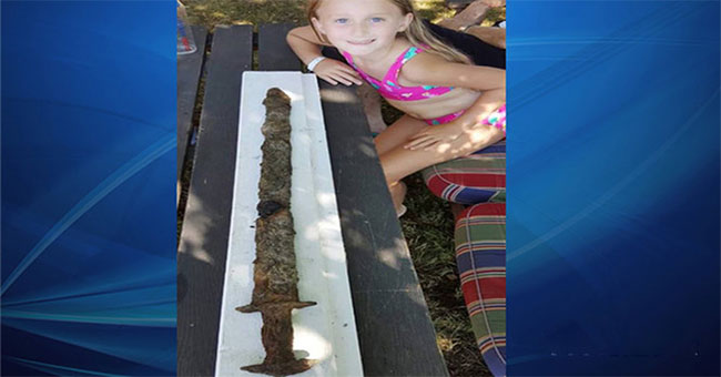 An 8-year-old girl found a 1,500-year-old sword