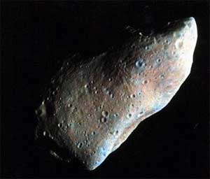 An asteroid runs into Earth