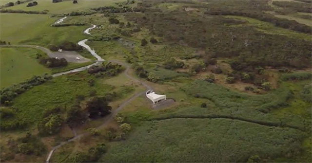 Ancient canal system exposed after forest fire