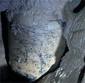 'Ancient Chum in Phong Nha cave': Because the water is washed away and stuck