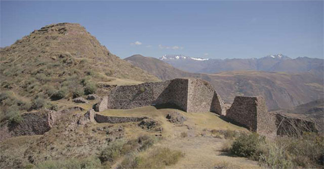Ancient Inca city on high mountain 4,000m