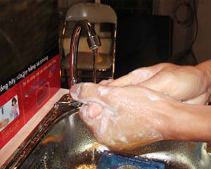 Anti-influenza A / H5N1: Wash your hands with soap