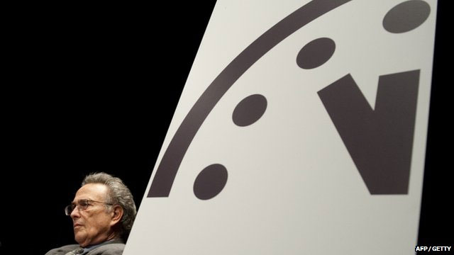 Apocalyptic Clock inched up by a minute