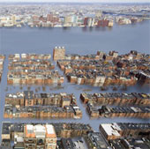 Appearance of American cities when sea level rises