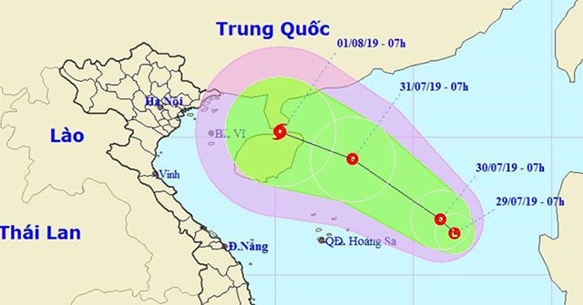 Appearing low pressure area on the East Sea, can be directed towards Vietnam