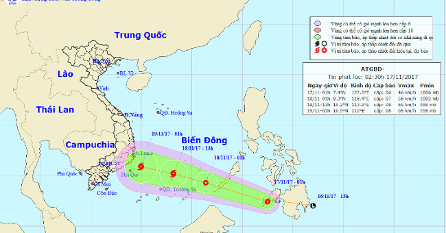 Appears tropical depression near the East Sea