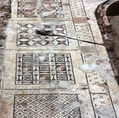 Architectural mosaic in Roman Empire