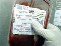 Artificial blood in the form of ... plastic