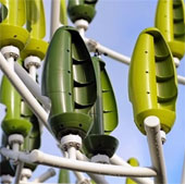 Artificial plants generate electricity by wind