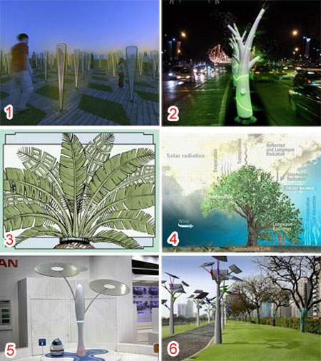 Artificial plants provide energy and green environment