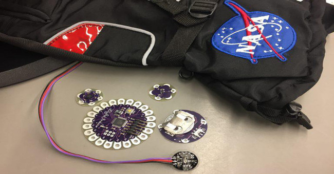 Astronaut about to have a 'happy' outfit
