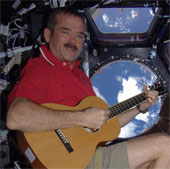Astronaut filmed the first music clip in the universe