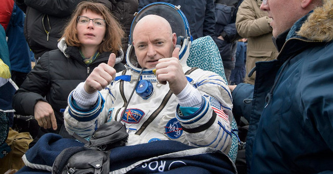 Astronauts live 1 year on the universe to Earth safely