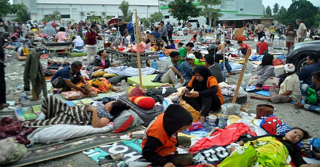 At least 384 people were killed by earthquakes and tsunamis in Indonesia