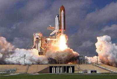 Atlantis launched into space