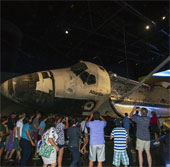 Atlantis space shuttle re-exported at the exhibition
