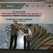 Awarding the dedication to wildlife protection 2013