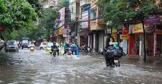 Bac Bo rains heavily at night and in the morning, Hanoi is likely to flood