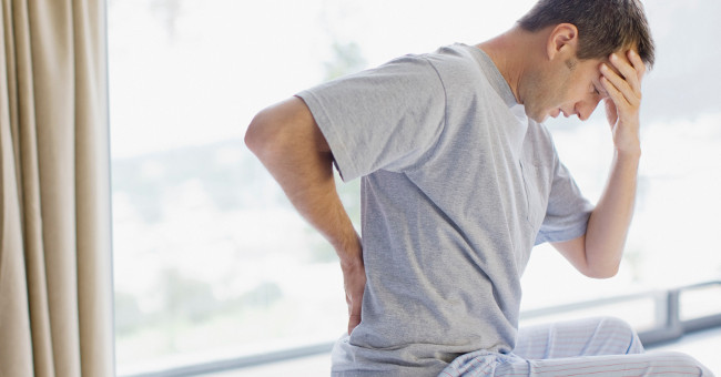 Back pain when getting up