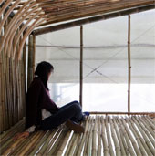 Bamboo house for homeless people