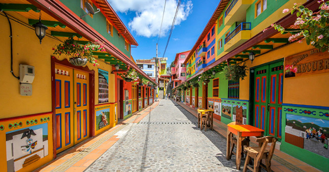 Beautiful architecture of the world's most colorful town