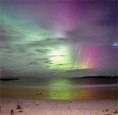 Beautiful aurora in the Lewis Island area