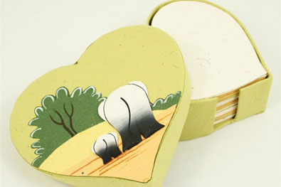 Beautiful paper made from elephant dung