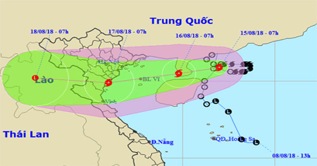 Bebinca storms can land in Hai Phong - Nghe An area