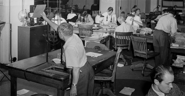 Before the Internet, How did The New York Times do manual newspapers?