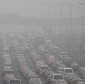 Beijing darkened again because of pollution