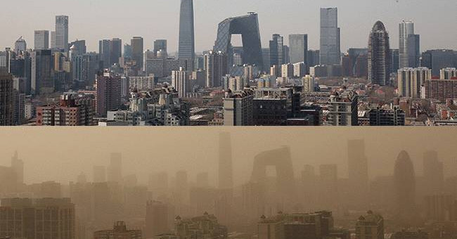 Beijing issued a red alert for the second time because of air pollution