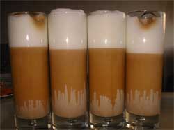 Beverages combined with beer and coffee