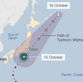 Big storm swept across Japan, 17 people died