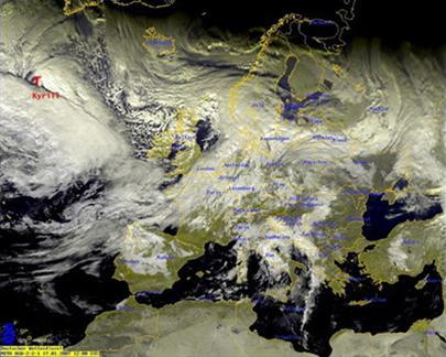 Big storms in North and Central Europe