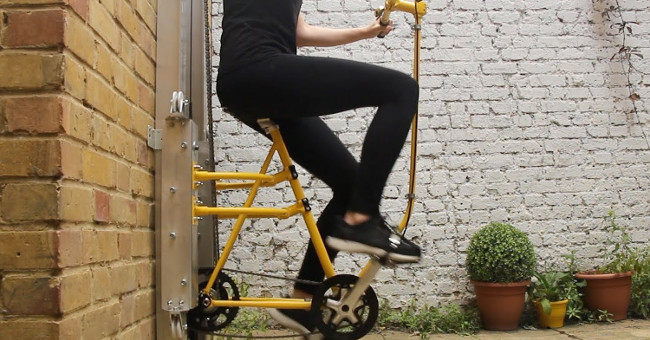 Bike up and down the elevators instead of elevators