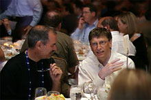 Bill Gates and the Apple leader encounter in public