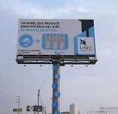 Billboard is capable of producing water