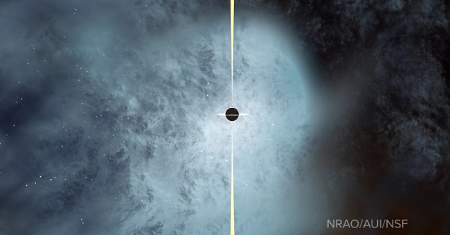 Black holes were stripped when two galaxies collided