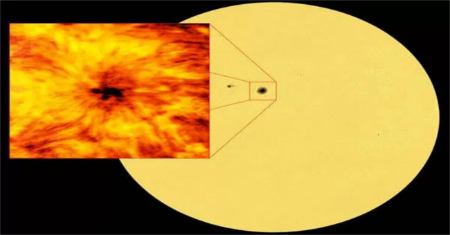'Black turtle' is twice as big as the Earth on the Sun.