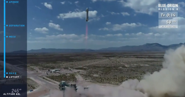 Blue Origin launched a successful test of space travel ship
