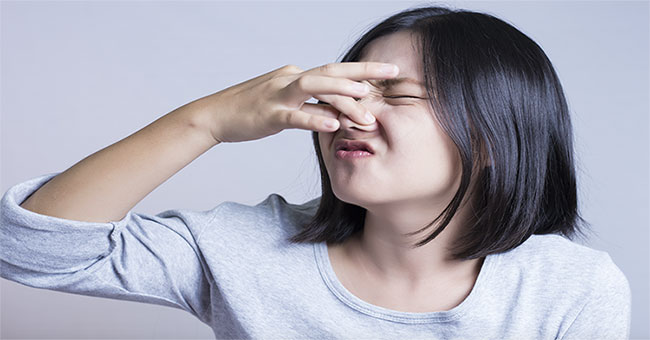 Body odor changes when near sick people