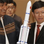 Bolivia launches satellites in China