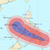 Bopha storm is active strongly near the South China Sea