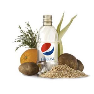 Bottle of beverage from plants
