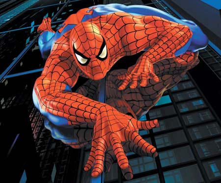 Breakthrough in spider costume