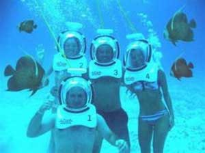 Breathing underwater is like being on land with a new type of diving equipment
